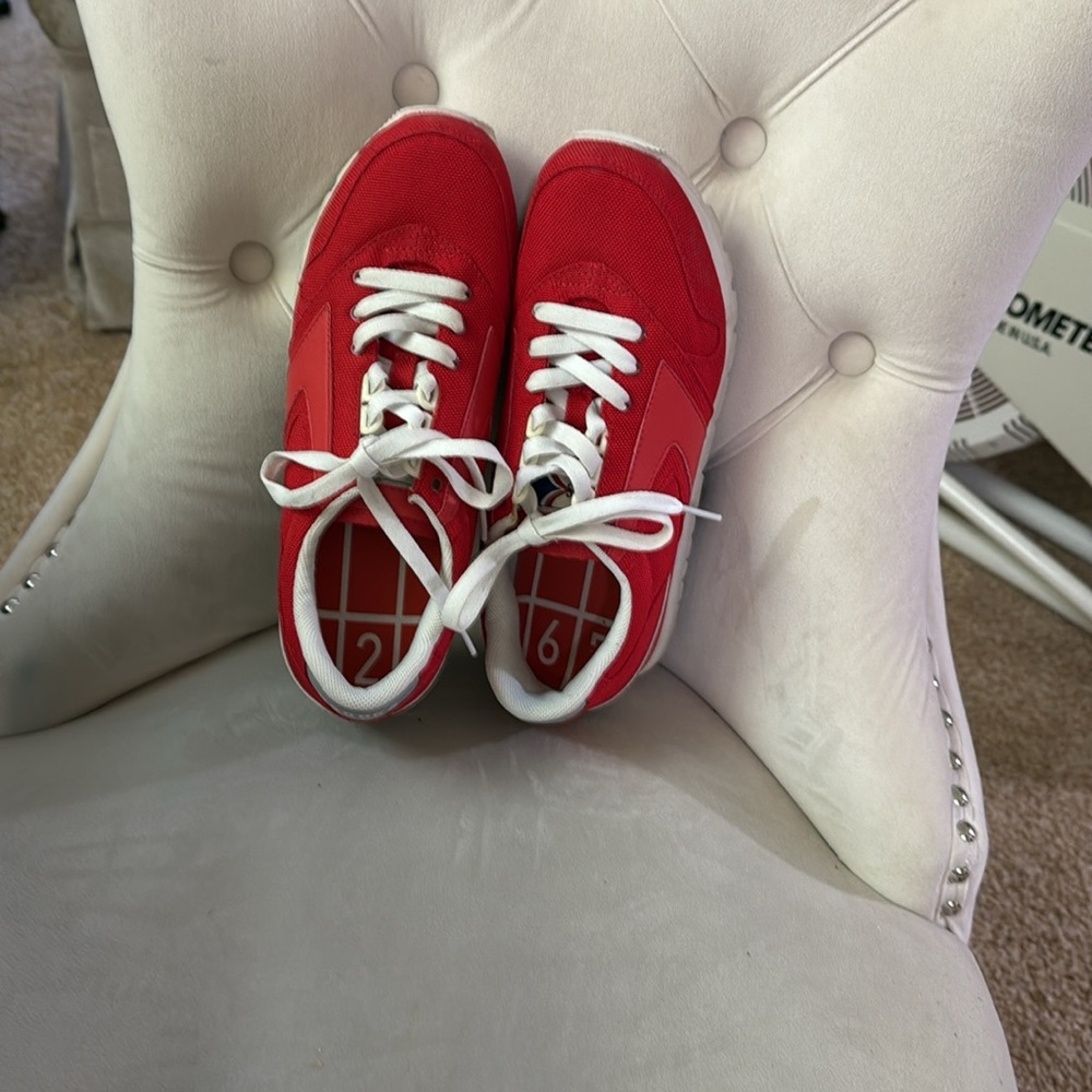 Brooks Red and White Athletic Shoes, Women’s size 9
